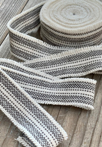 Buy Grain Sack Ribbon Gray and Cream Striped Ribbon Ticking Ribbon Feed  Sack Burlap Ribbon 3/4 Inches Wide Ticking Ribbon 5yd Roll Online in India  