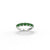 7 Stones Shared Prong Setting Emerald Ring-GemsRing