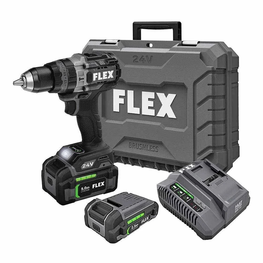 FLEX FX1271T-2B 1/2-in 24-volt Variable Speed Brushless Cordless Hammer Drill (2-Batteries Included)