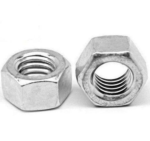Hex Jam Nuts 18-8 Stainless Steel - 7/16-20 (11/16 Flats x 1/4 Thick)  Qty-25