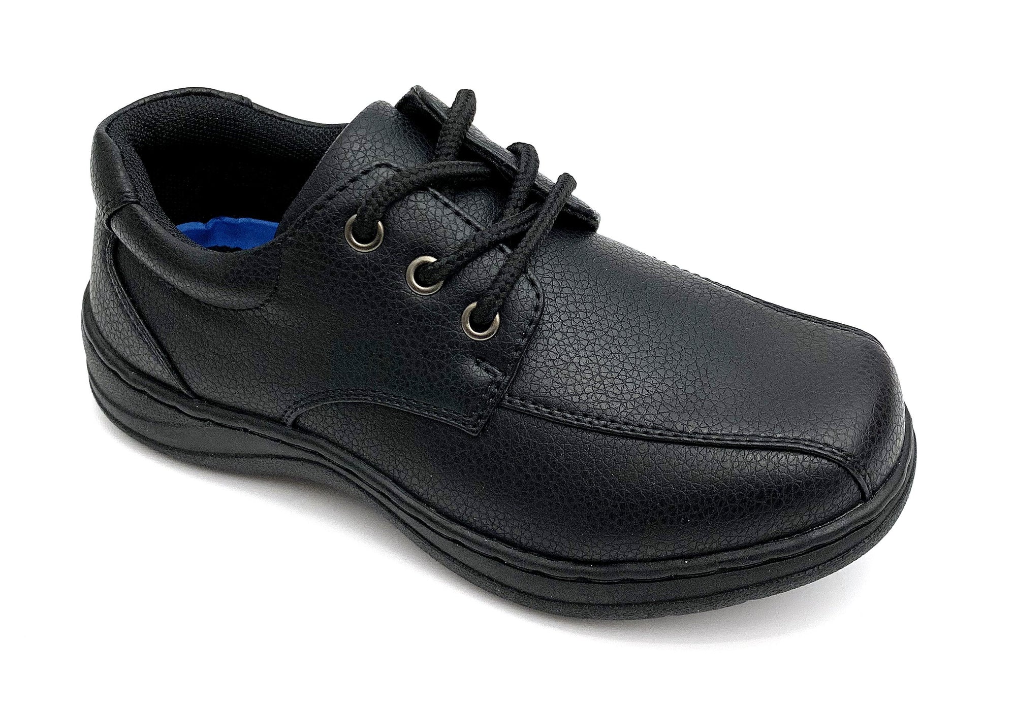 boys black lace up shoes