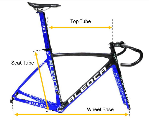 measuring a road bike frame