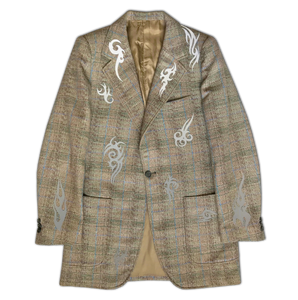 Chiveskella Suit Jacket With Tribal Print