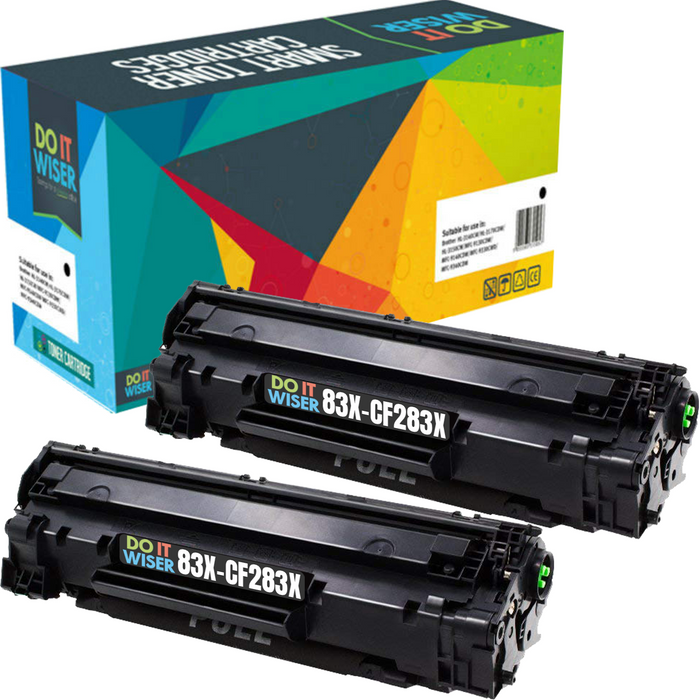 Compatible Hp Cf283x Toner Cartridge 2 Pack Black Cf283x By Do It Wiser Do It Wiser
