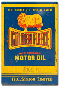 Golden Fleece OIL Tin Sign