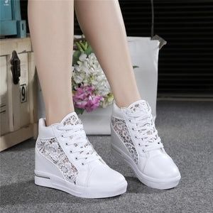 breathable wedge sneakers