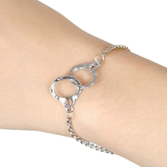 Charm Handcuffs Silver Bracelet - Hot Trend Sale
