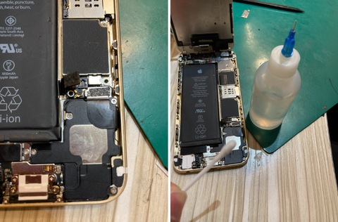 Water Damaged Phone Motherboard