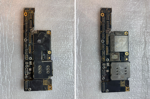 Ultrasonic cleaning of motherboards