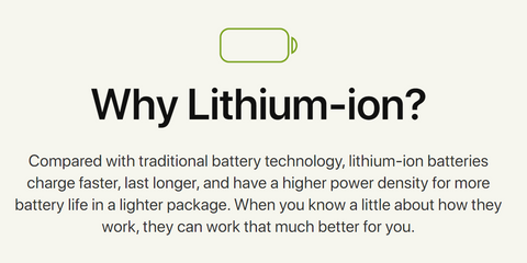 Why Lithium Ion