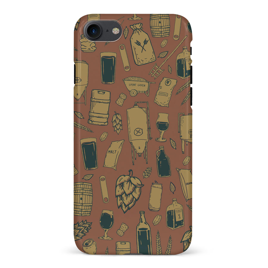 iPhone 7/8/SE The Brewmaster Phone Case in Brown