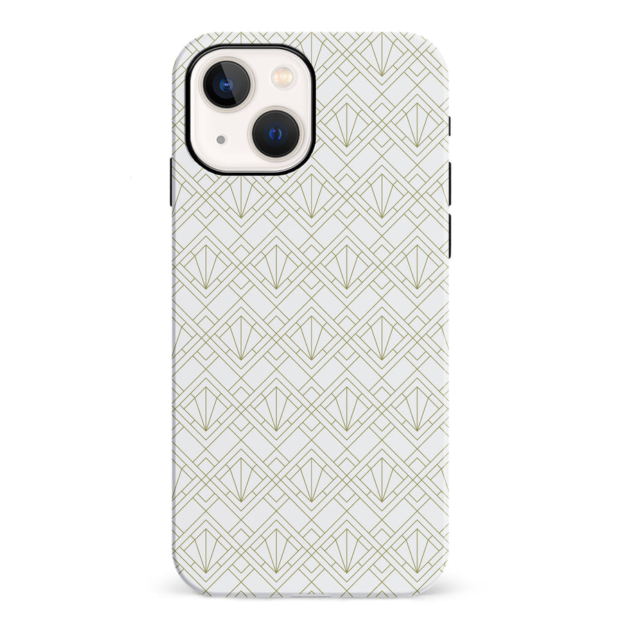 iPhone 13 Iconic Art Deco Phone Case in White