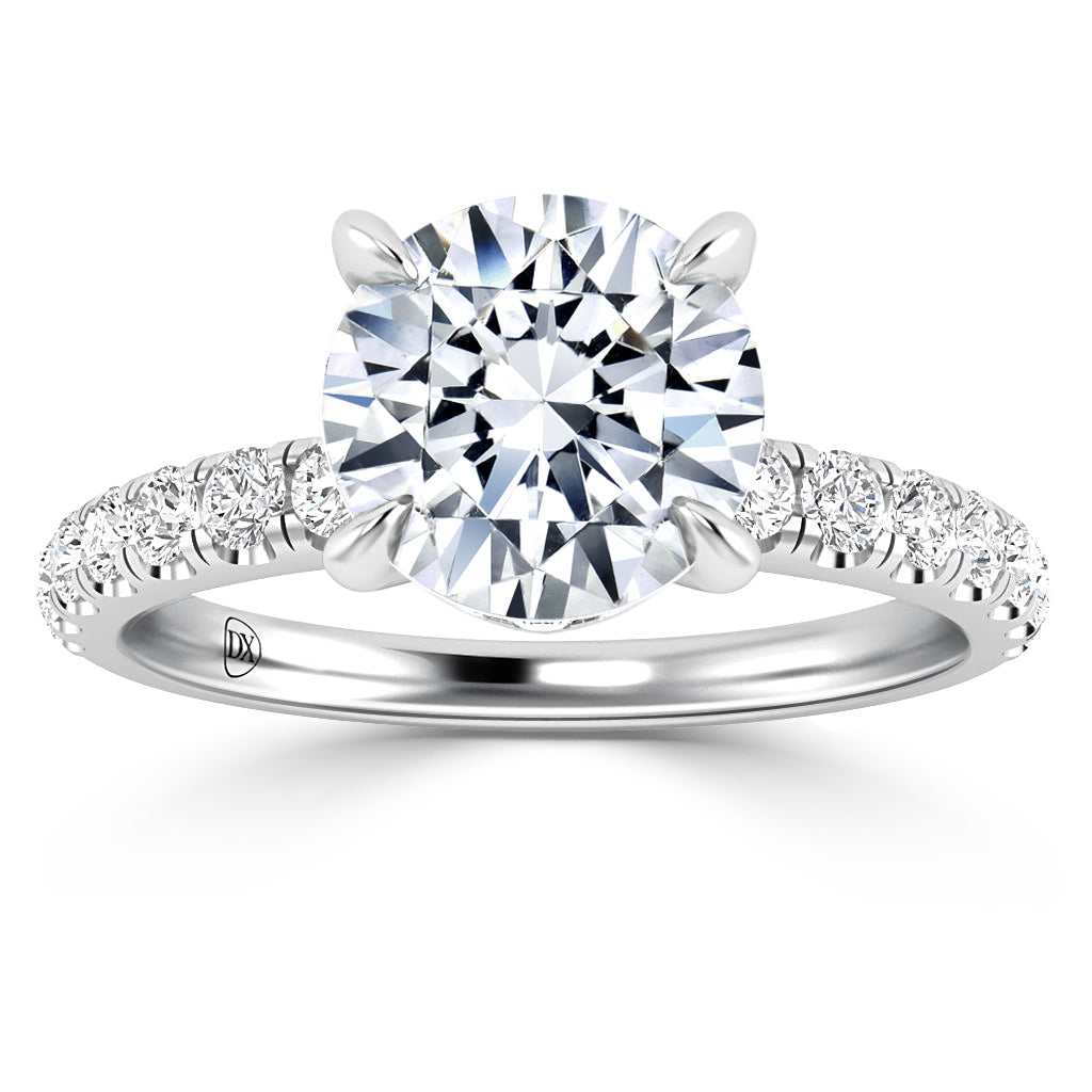 Chanelle, 18ct White Gold Accent Diamonds Ring Setting | DX