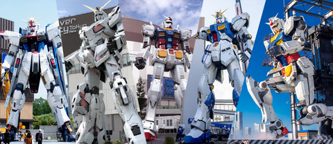 Images of the current (2023) Gundam statues