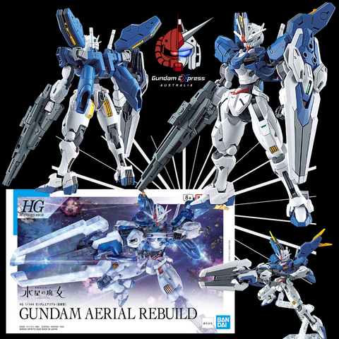 Gundam Express Australia collage image of HG Aerial Rebuild