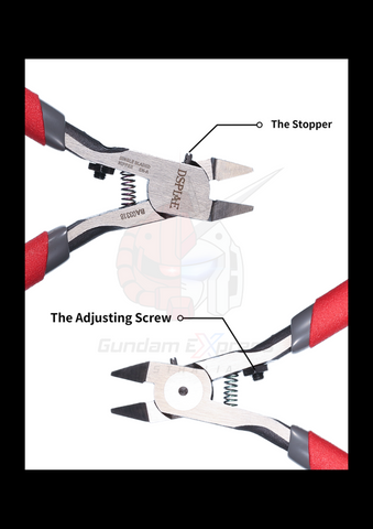 The stopper screw and adjustment screw are a feature on the Dspiae EN-A nipper