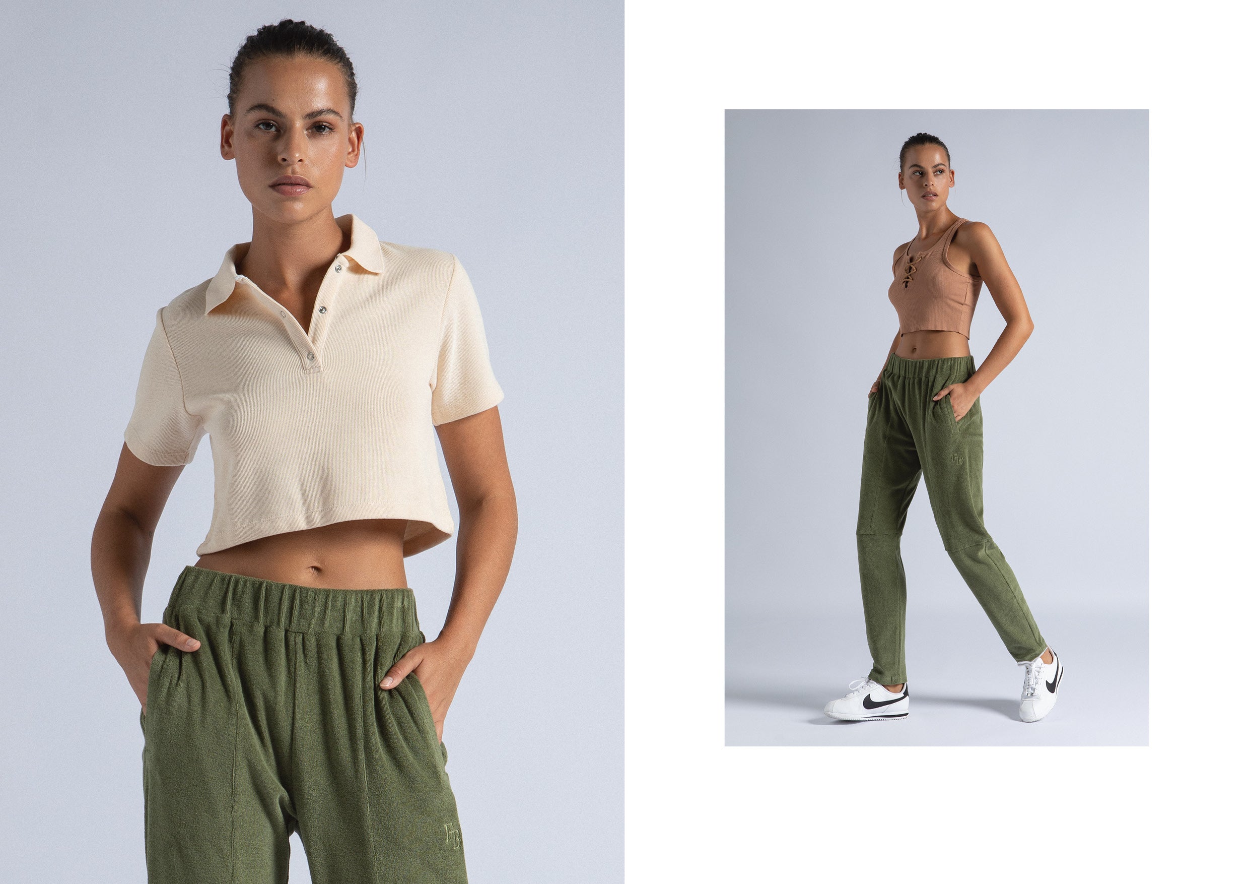 STEP OUT CROP SHIRT // CLASSIC LACE UP TANK // HALF TIME TRACKIES