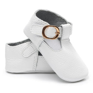 leather t strap baby shoes