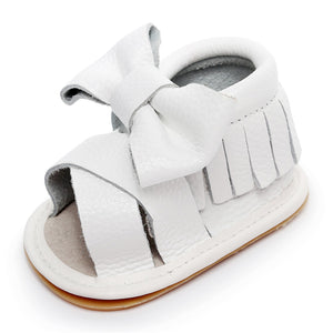 infant girls white sandals