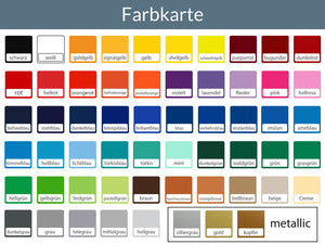 Tabla de colores de contorno de etiqueta de venta de liquidación