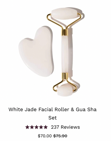 White Jade Facial Roller & Gua Sha Set
