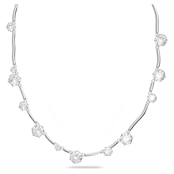 SWAROVSKI Ortyx necklace， Triangle cut， White， Rhodium plated[並行輸入品]  オリジナルブランド ファッション