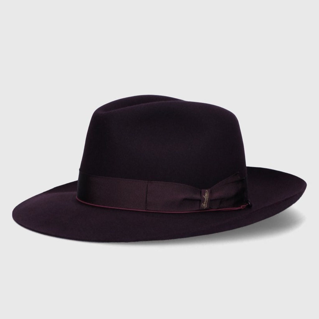 Borsalino Folar Fedora Burgundy Brisbane Hatters