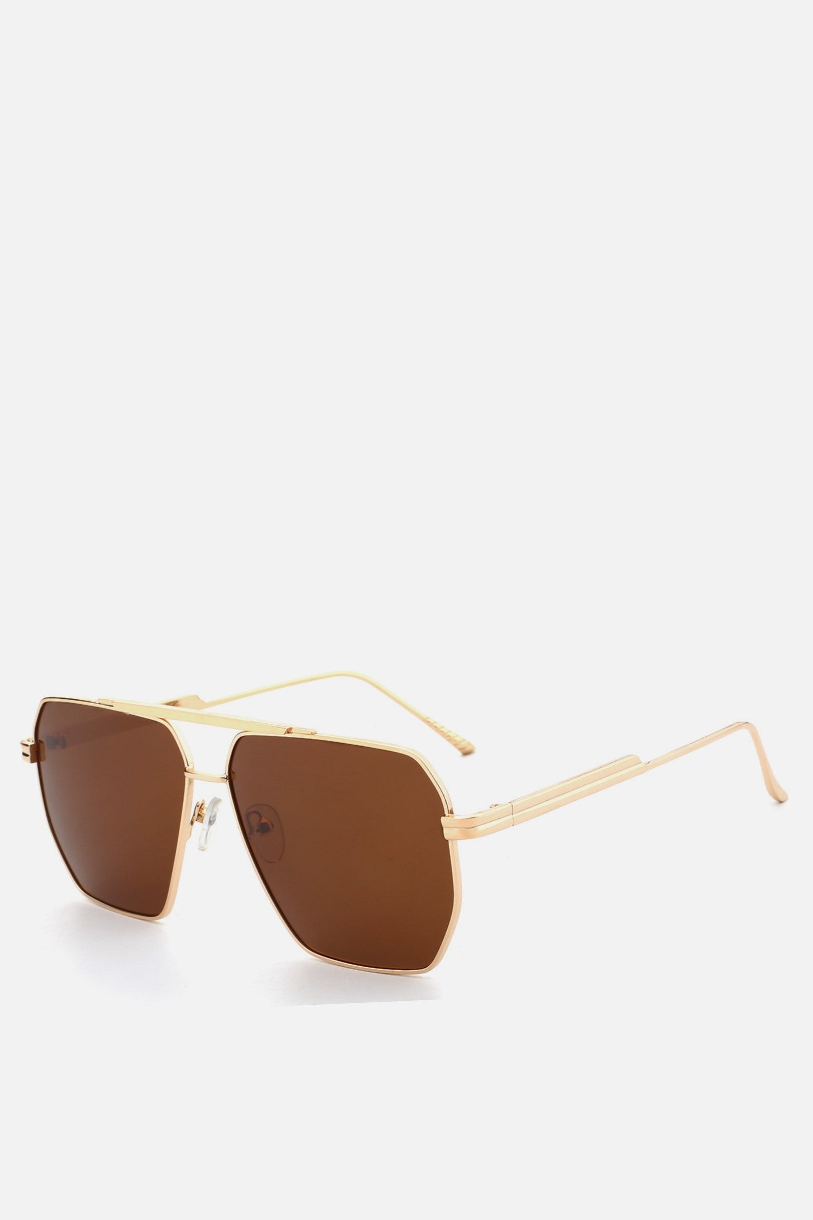 MARSEILLE Brown Oversized Square Aviators