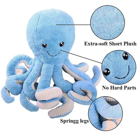 blue stuffed octopus