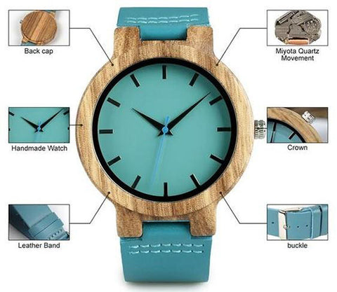 blue wood watch