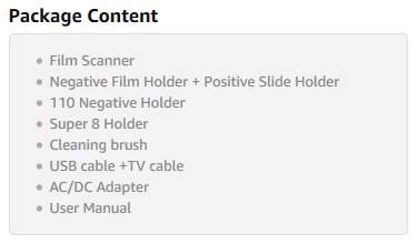 film scanner package list