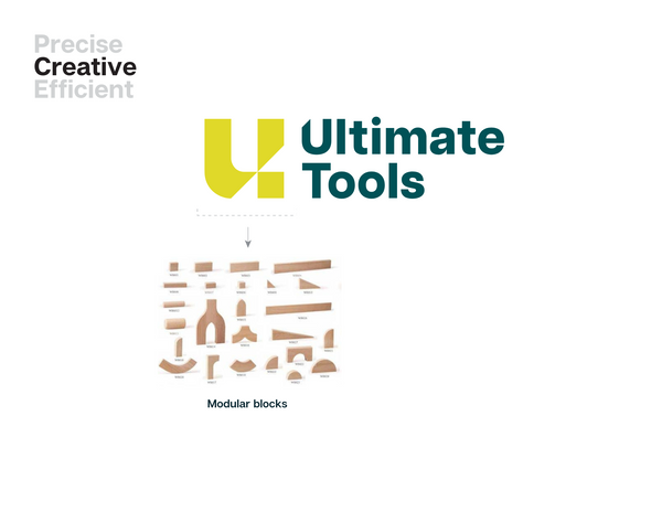 The concept of "creativity" in the new Ultimate Tools logo. 