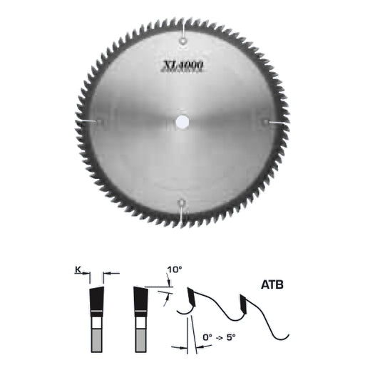 FS Tool Crosscut Circular Saw Blade 12 Inch x 80T TCG with 1 Inch Bore