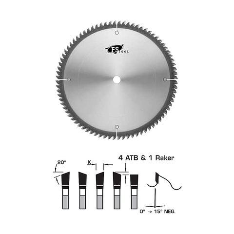 FS Tool Crosscut Circular Saw Blade 12 Inch x 80T TCG with 1 Inch Bore