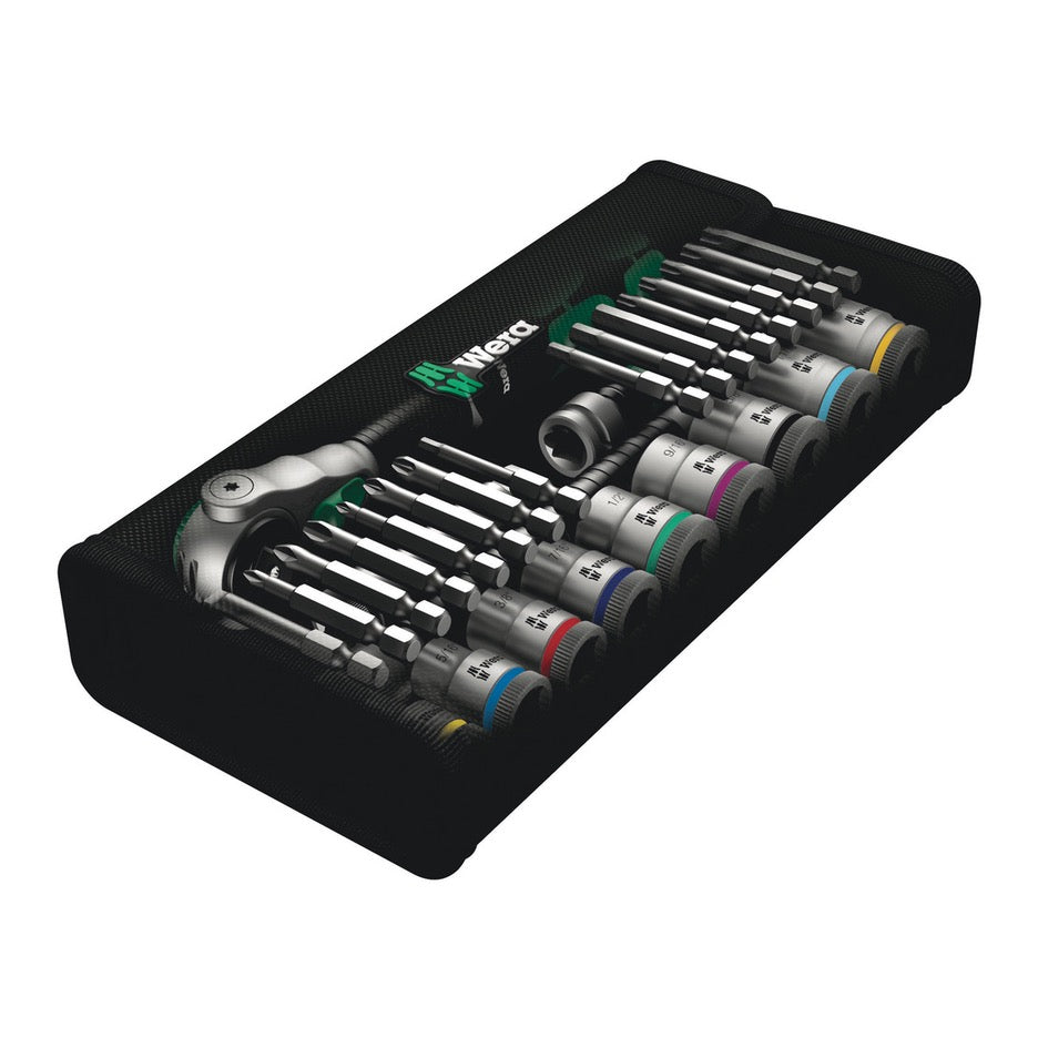 Wera Tools 28-Piece Metric 1/4 Inch Zyklop Speed Ratchet Set 8100 SA 6