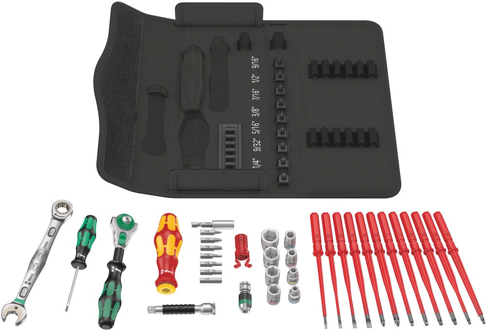 Wera Tools 27-Piece Kraftform Kompakt Screwdriver Zyklop Ratchet Set M