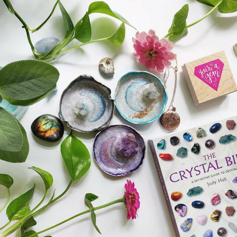 Polymer Clay Crystal Trinket Dishes from Simply Affinity