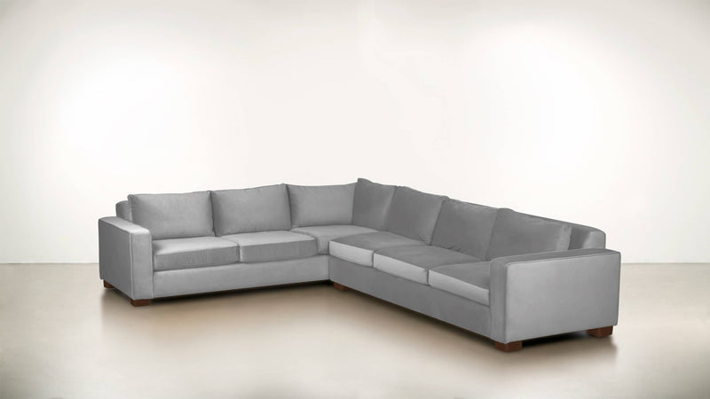 The Achiever R Sectional L Modular Sectional Velvet Knit Dove / Hazel Whom. Home