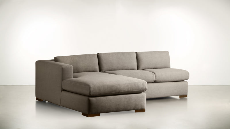 The Stylist L Modular Sectional | Hazel Legs L Modular Sectional Structured Linen Weave Taupe Whom. Home