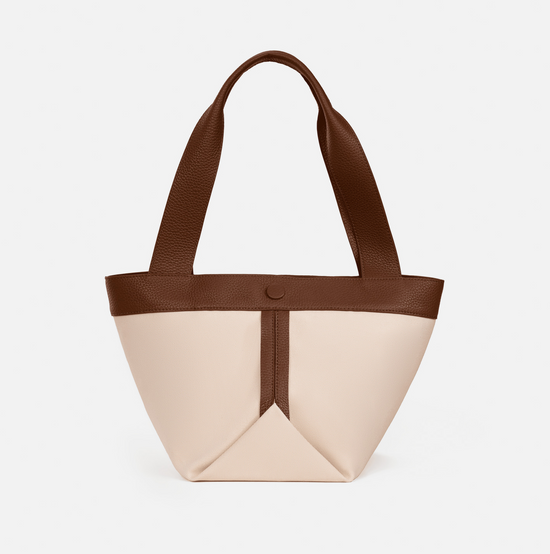 Gusset large pebble leather tote in fern - ro bags