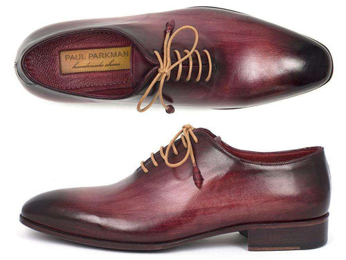 Paul Parkman Burgundy Hand-Painted Wholecut Oxfords