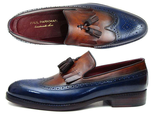 Paul Parkman Navy & Tobacco Loafers