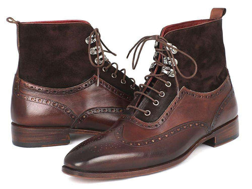 Paul Parkman Brown Suede Wingtip Boots