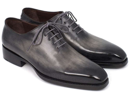 Paul Parkman Gray Black Hand-Painted Oxfords