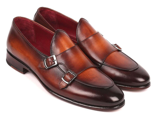 Paul Parkman Men's Hand-Painted Leather Monkstraps