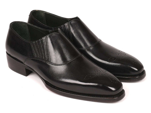 Paul Parkman Black Elasticated Loafers