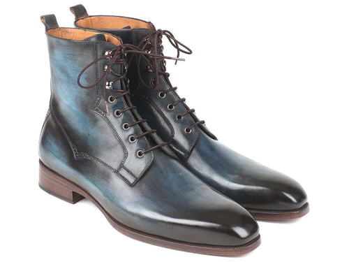 Paul Parkman Blue & Brown Leather Boots