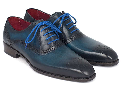 Paul Parkman Blue & Navy Medallion Oxfords