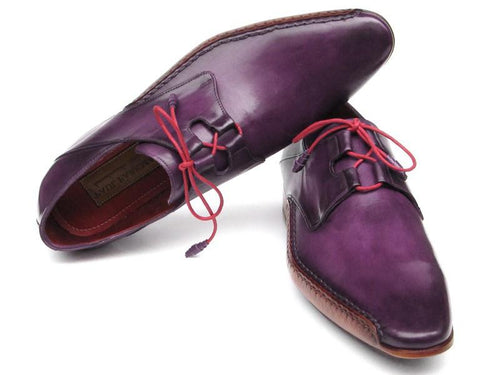 Paul Parkman Purple Hand-Painted Dress Shoes