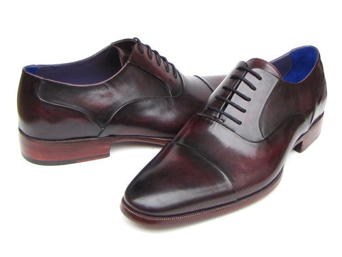 Paul Parkman Black Purple Captoe Oxfords